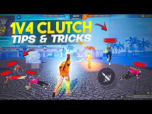 1 vs 4 Clutch Tips And Tricks 🔥 Free Fire Max
