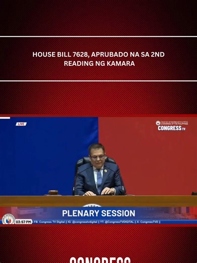 PANOORIN: Aprubado na sa ikalawang pagbasa sa Plenaryo ng Kamara ang House Bill 7628 na layong isama ang personal financial literacy course sa tertiary education curriculum ng higher education institutions, technical vocational institutions, at technical education and skills development authority training centers. Panoorin ang buong sesyon sa mga link na ito: FB: https://facebook.com/share/v/1CreBMUAQ9/ YT: https://youtube.com/watch?v=MBcHOYd_mfc #CongressTvDigital #CongressTv #Congressnews #Hou