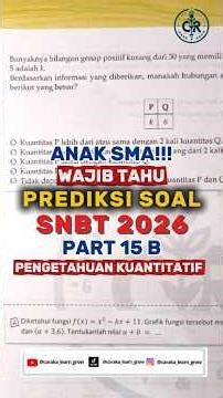 SNBT Prediction 26 #snbt #mathematics #bimbeltasikmalaya #quantitative knowledge #carakalearngrow...