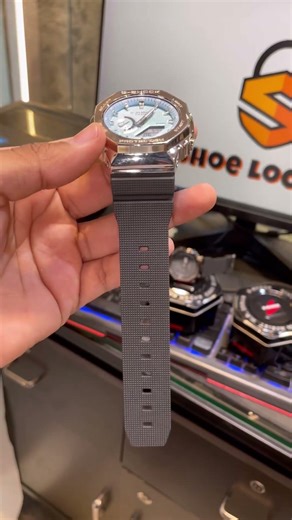 Casio G shock Gm2100 Tiffany blue All working with metal box | Shoe Locker 🔒