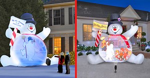 You Can Get a Giant Inflatable Frosty The Snowman That Plays The Frosty Movie On His Belly