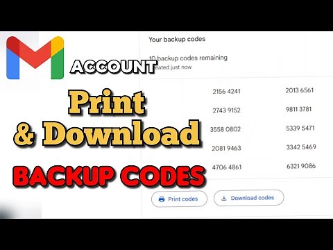 Print Google Account Backup Codes | How to Download Google 2-Step Verification Backup Codes