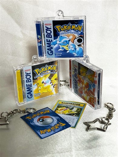 Custom Pokémon Mini CD NFC Keychain Red, Blue & Yellow Editions – Mini Cards Included Play Pokémon OST Instantly! - Etsy