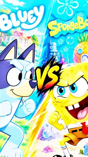 Bluey vs SpongeBob: The Hidden Power Nobody Notices! 👀🔥#spongebob #shorts