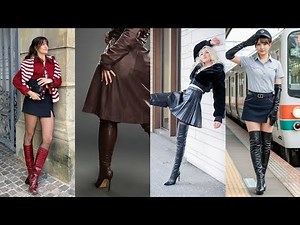 ✨ Timeless Glamour | Sleek Leather High-Heel Boots That Define Fashion 2025