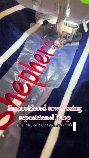 Embroidering a Kids Towel with a Repositional Hoop