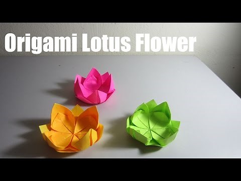 Gấp Giấy Origami: Gấp Hoa Sen Bằng Giấy Đơn Giản
