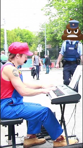 #supermario #busking #busker #streetperforming #gamer #street #streetart #streetgig #streetmusic #piano #keyboard #synth #streetmusician #musician #streetsmart #cool #sunny #mariofanart #retrogame #retro #dublin #gameover #police #cops #fart #farting #poohead #pooemoji