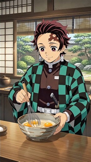 Tanjiro Kamado Prepare Delicious Authentic Japanese Takoyaki! #animecooking #demonslayer #shorts