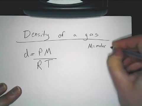 Density of a gas calculations and examples