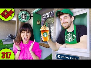 I TURNED My HOUSE into a STARBUCKS DRIVE THRU - Spy Ninjas #317