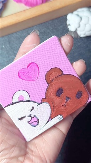 🎨✨ Turning a plain canvas into something cute and colorful!
