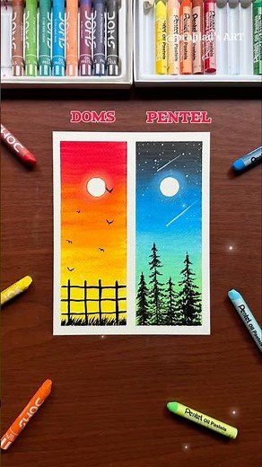 DOMS vs Pentel Oil Pastels Comparison 🔥 Which Gives Better Results?