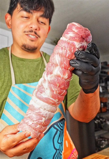Pork belly in your human belly. Now you know the secrets of the PANSA (belly) After cooking refrigerate for 8hrs to set and cut then torch!