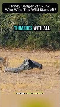 Honey Badger vs Skunk The Most Unexpected Wildlife Battle 🦡🦨⚡#animals #wildanimals #wildlife #nature
