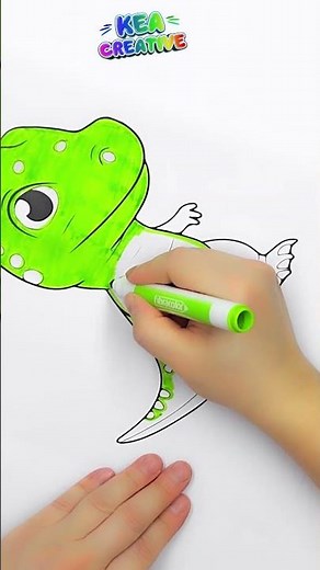 Dinosaur How To Color a Dinosaur Color Pages For Childrens ‪@KeaCreative2‬