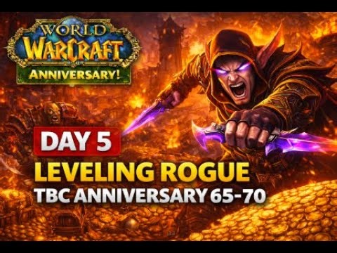 🔴LEVELING ROGUE TBC ANNIVERSARY 66–70🔥Day 5 #reiwowclassictbc #reiwct