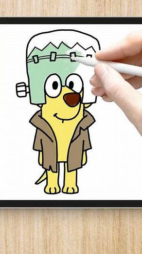 Franqui Luky from Bluey 🐾 | Easy and Fun Drawing for Kids | Burrikiki
