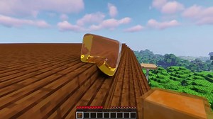 Realistic Honey Block In Minecraft #minecraftmemes #minecraftphysics