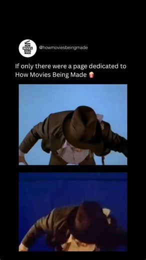 How Movies Being Made on Instagram: "During Who Framed Roger Rabbit this falling sequence blends live action chaos with cartoon physics, pushing the story’s surreal tone forward. Bob Hoskins performs exaggerated motion against empty space, selling danger and comedy while the plot reminds viewers this world obeys animation rules, not reality, making the mystery feel playful. Behind the scenes the shot used blue screen stages, wire rigs, and precise camera timing to match animated characters later