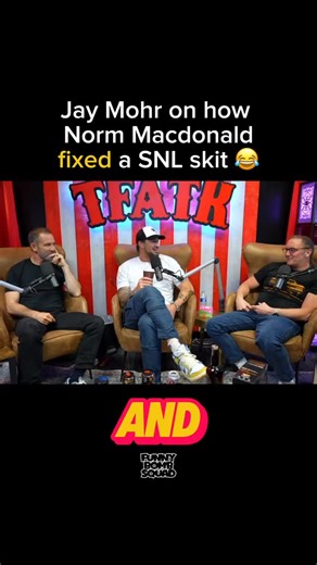 How Norm Macdonald FIXED SNL Skit 😂 TFATK EP.898 Jay Mohr shares a great behind-the-scenes story about Norm Macdonald and his razor-sharp comedy instincts. Jay explains how an SNL sketch that wasn’t working suddenly came to life after Norm stepped in and helped the writers crack it with one word 😂 FOLLOW @funnybomb.ig for a chance to WIN FREE MERCH! 👕🩳 #NormMacdonald #SNL #ComedyPodcast #JayMohr | Funny Bomb Squad
