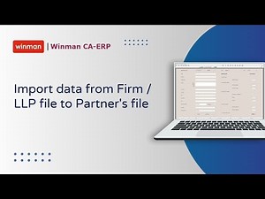 Auto-import data from Firm/LLP file to Partner file | Winman CA ERP