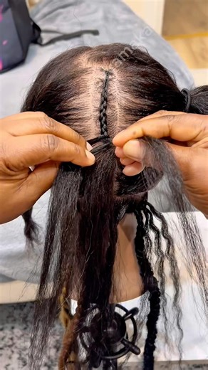 Basic cornrow tutorial for beginners #braidingtutorial #cornrows #hairtutorial