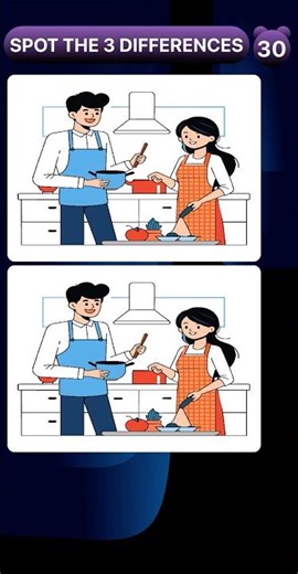 Spot the 3 Differences Hard Short Puzzle #1938