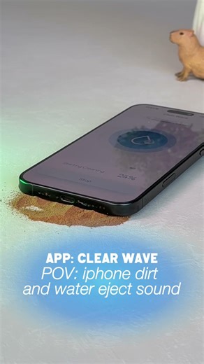 Water eject sound iPhone speaker cleaning trick 🔊💧 #fyp #viral #iphone #sound #tech