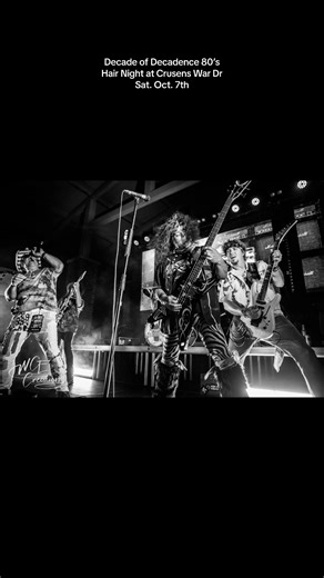 NEXT SHOW! Decade of Decadence 80’s Hair Night at Crusens War Memorial In Peoria Saturday October 7th at 9pm! The Ultimate 80’s Rock Party! Decade of Decadence plays only the Smash Hit 80’s Rock Anthems from 80’s Rock Artists like...#DefLeppard, #VanHalen, #RATT, #VanHalen, #Europe, #Journey, #GunsNRoses, #MotleyCrue, #Poison, #Ozzy, #Scorpions, #QuietRiot, #Warrant, #Whitesnake, and many more, LIVE IN CONCERT!! RSVP HERE———> https://facebook.com/events/s/decade-of-decadence-80s-hair-n/324623743