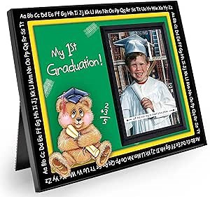 Prek Graduation Kindergarten Preschool Graduation Picture Frame | Colorful and Fun | Holds 3.5 x 5 Photo | First Graduation Keepsake Gift | Innovative Front-Loading Photo | Bear Design