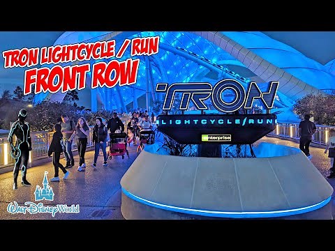 TRON Lightcycle / Run Front Row | Magic Kingdom | Walt Disney World (Feb 2024) [4K]