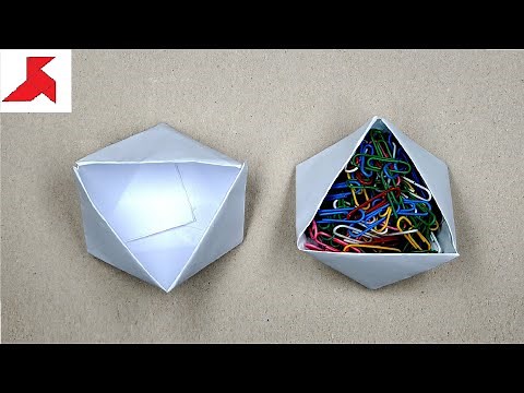 DIY - How to make a TRIANGULAR BOX for storing little things from A4 paper