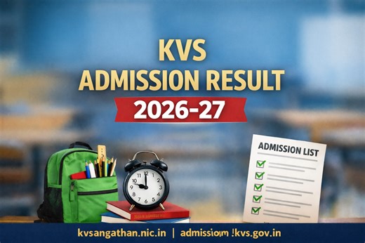 KVS lottery result 2026 out for class 1 at kvsangathan.nic.in; steps to check lottery results and other key details