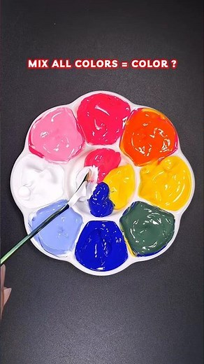 🌈 Create a color wheel from 4 primary color #colormixing #satisfying #primarycolor