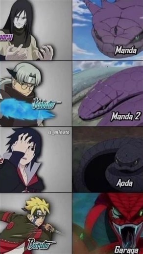 🤯WHICH SNAKE SUMMON IS THE STRONGEST ?| Manda vs Aoda vs Garaga RANKED. #naruto