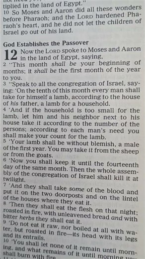 Exodus chapter 12:1-5 Holy Bible Read Aloud part 1 of 12