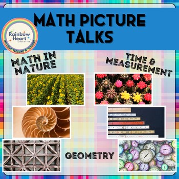 Picture Math Number Talks: Math in Nature, Geometry, Measurement & Time | Gr 3-8