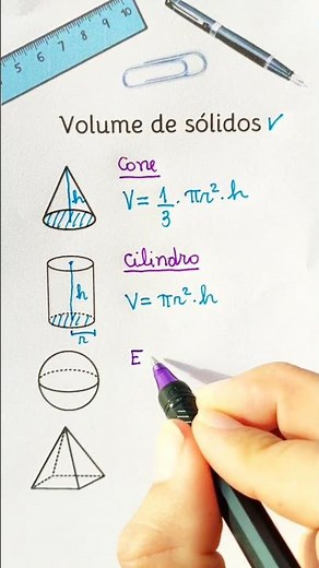 Volume of geometric solids. #mathematics #enem #formulas