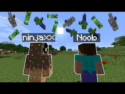 Minecraft mais il pleut des Mobs.. (trop dur)