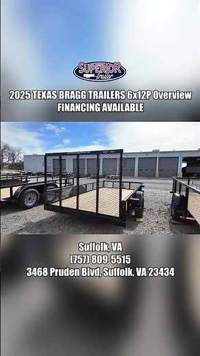 2025 TEXAS BRAGG TRAILERS 6x12P w/ Expanded Sides and Gate Utility Trailer Overview [Short]