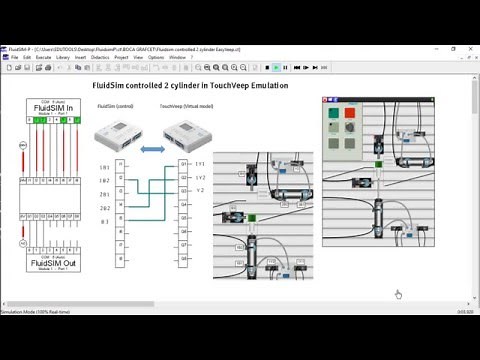 FluidSim controlled EasyVeep equipment