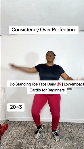 Standing Toe Taps Exercise 🦶🔥 | Easy Cardio for Belly Fat & Weight Loss