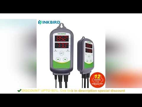 INKBIRD ITC-308 Digital Temperature Controller Outlet Thermostat Heat and Cool,Carboy,Fermenter,Gree
