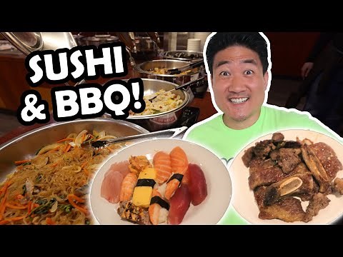 All You Can Eat SUSHI and BBQ at the BEST ASIAN BUFFET in HONOLULU!