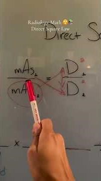 Direct Square Law—RADIOLOGY MATH ☢️📚 #radtech #xray #radiology #directsquarwlaw