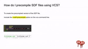 【席老师】how to recompile SDF file using VCS
