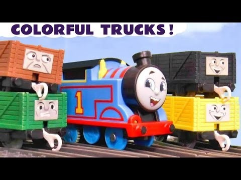 Thomas and the Color Changing Trucks in Toy Train Stories