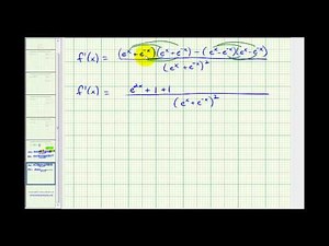 Ex 5B: Derivatives Involving the Exponential Function with Base e and the Quotient Rule