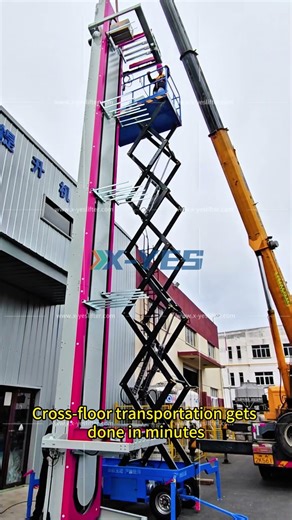 Vertical Conveyor Without Shaft | 12m Outdoor Lift Through Window (No Structural Modification)